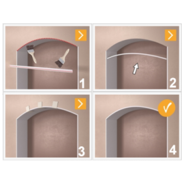 Угол однотон арочн ЛАЙНПЛАСТ 17*5мм 2,7м 100шт/уп Белый LUB001-1705