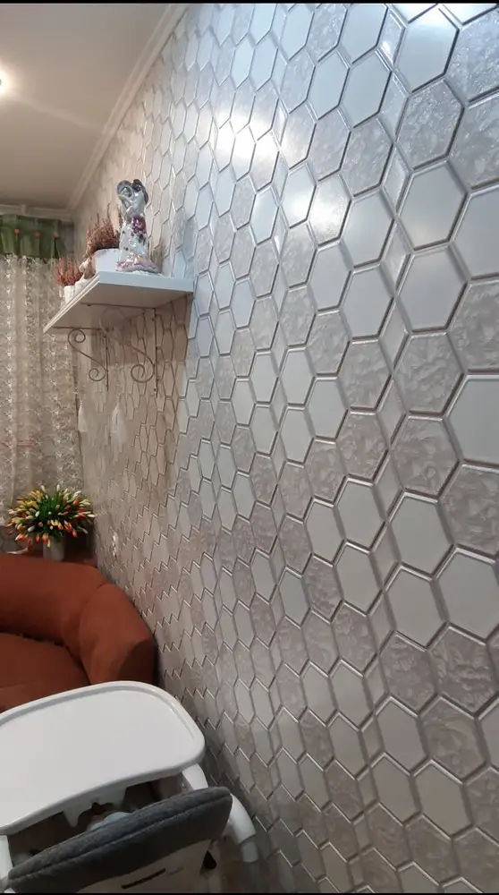 Панель ПВХ ГРЕЙС 973*492 10шт/уп Шестигранник Лагом. Цена указана за 4,8 м²