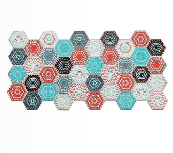 Панель ПВХ ГРЕЙС 973*492 10шт/уп Шестигранник Лагом. Цена указана за 4,8 м²