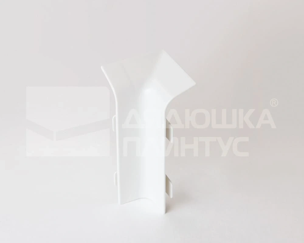 Угол внутренний для плинтуса ПВХ Аква20 20мм Белый
